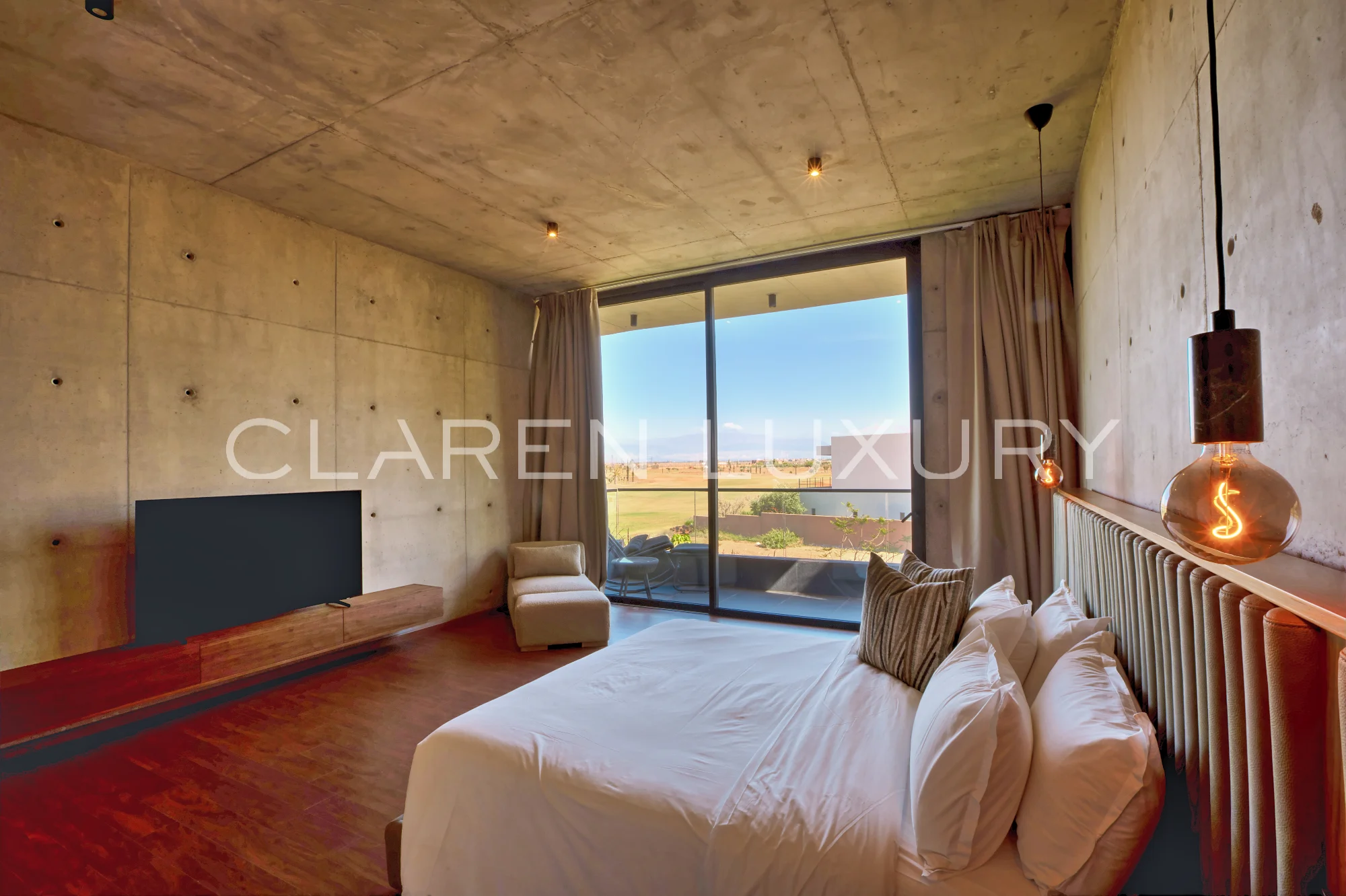 Villa d’exception avec piscine chauffée et vue sur golf et Atlas à Marrakech