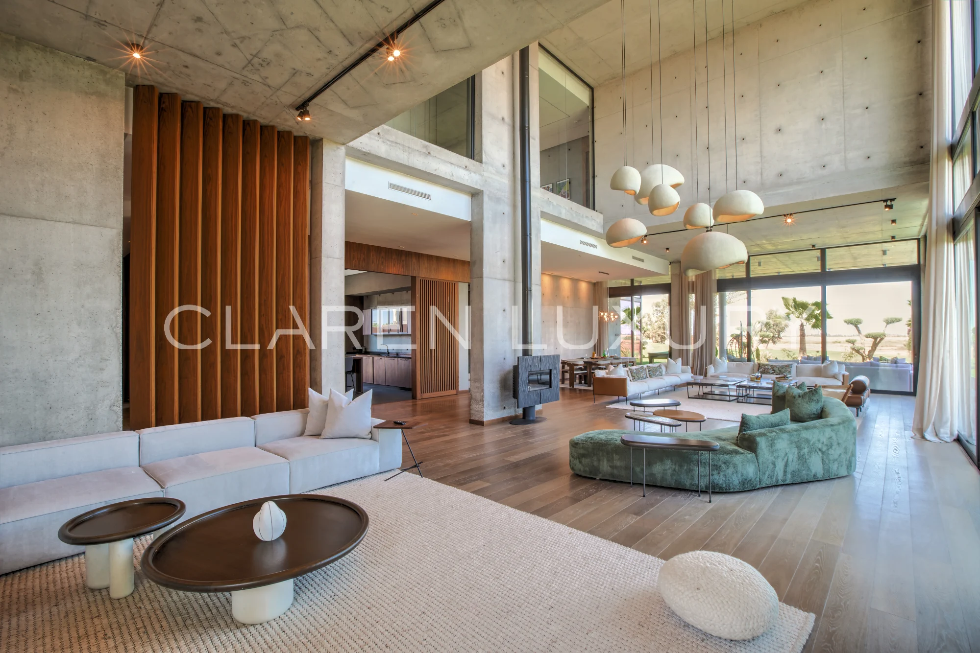 Villa d’exception avec piscine chauffée et vue sur golf et Atlas à Marrakech