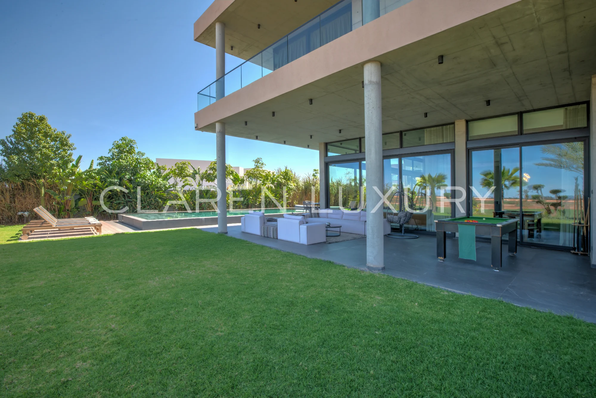 Villa d’exception avec piscine chauffée et vue sur golf et Atlas à Marrakech